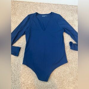 Abercrombie & Fitch - Soft A&F Collection Navy Long-Sleeve One-Piece Bodysuit